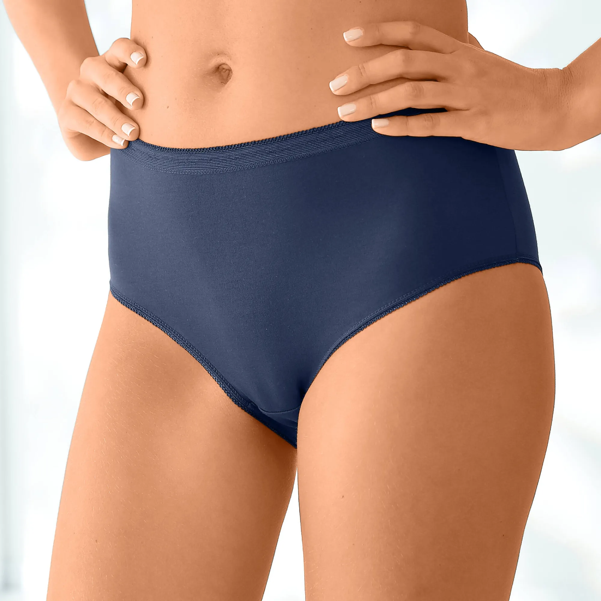 Slip En Shorty<Blancheporte Basic maxislip - set van 3 marine + terracotta + geel