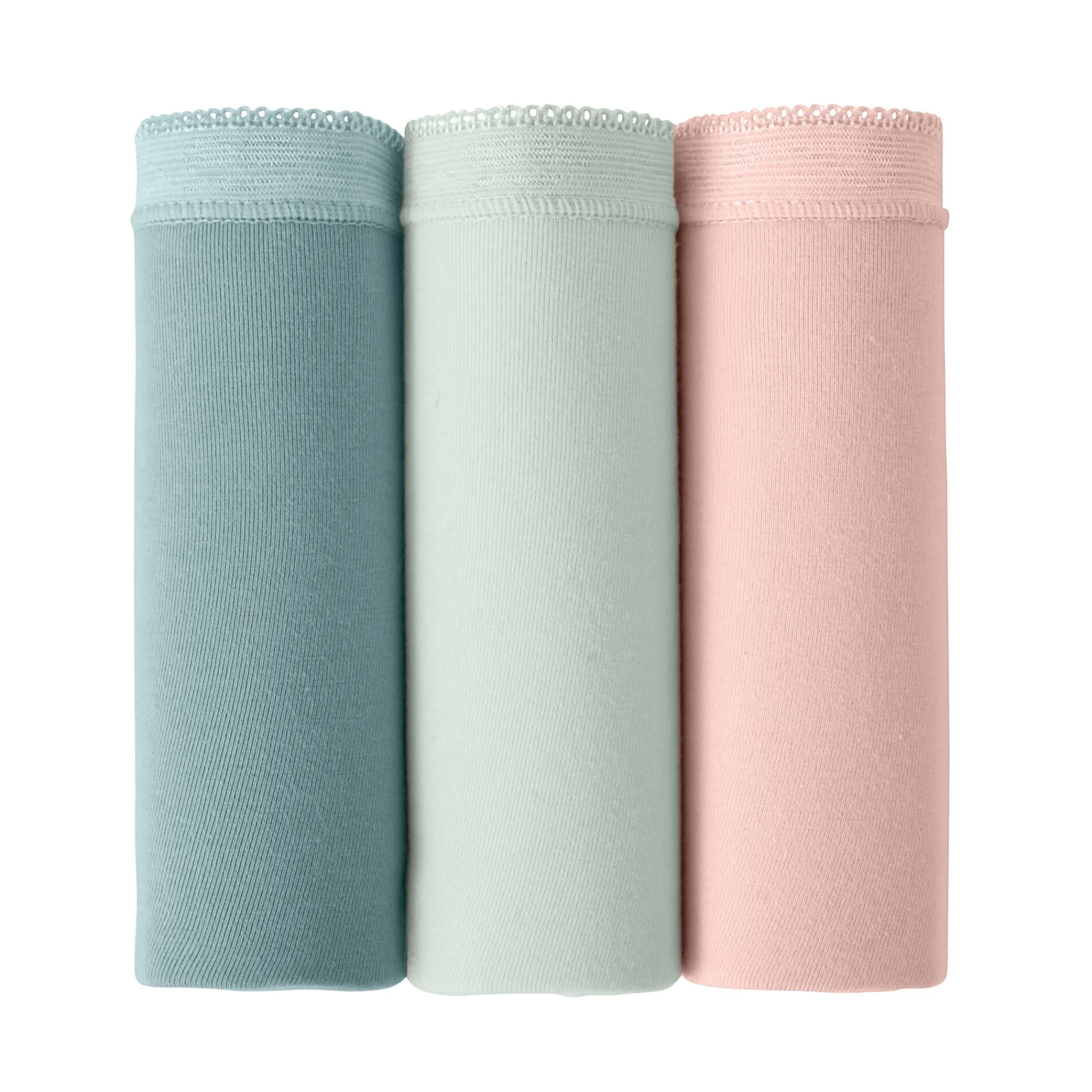 Slip En Shorty<Blancheporte Basic midislip - set van 3 amandel + roze + groen