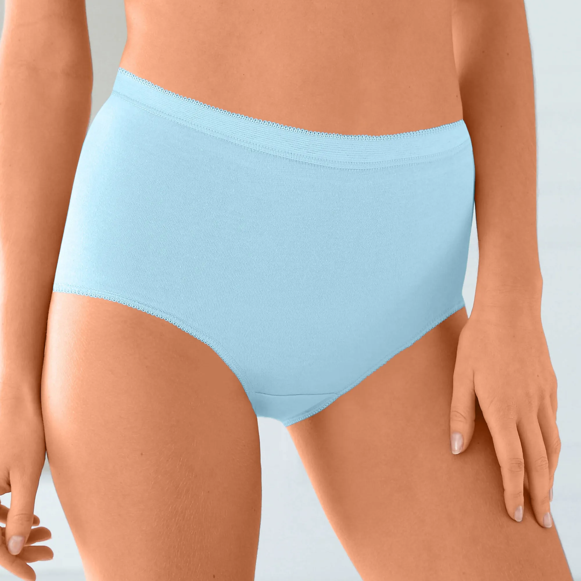 Slip En Shorty<Blancheporte Basic supermaxislip - set van 3 lichtblauw + koraal + lavendel