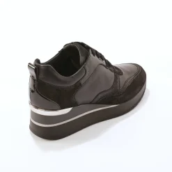 Baskets En Sneakers|Schoenen<Blancheporte Baskets compensées cuir zwart