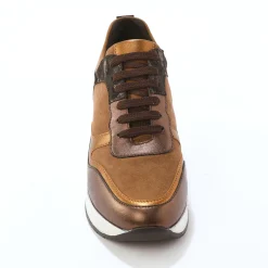 Baskets En Sneakers|Schoenen<Blancheporte Baskets compensées cuir bronskleur