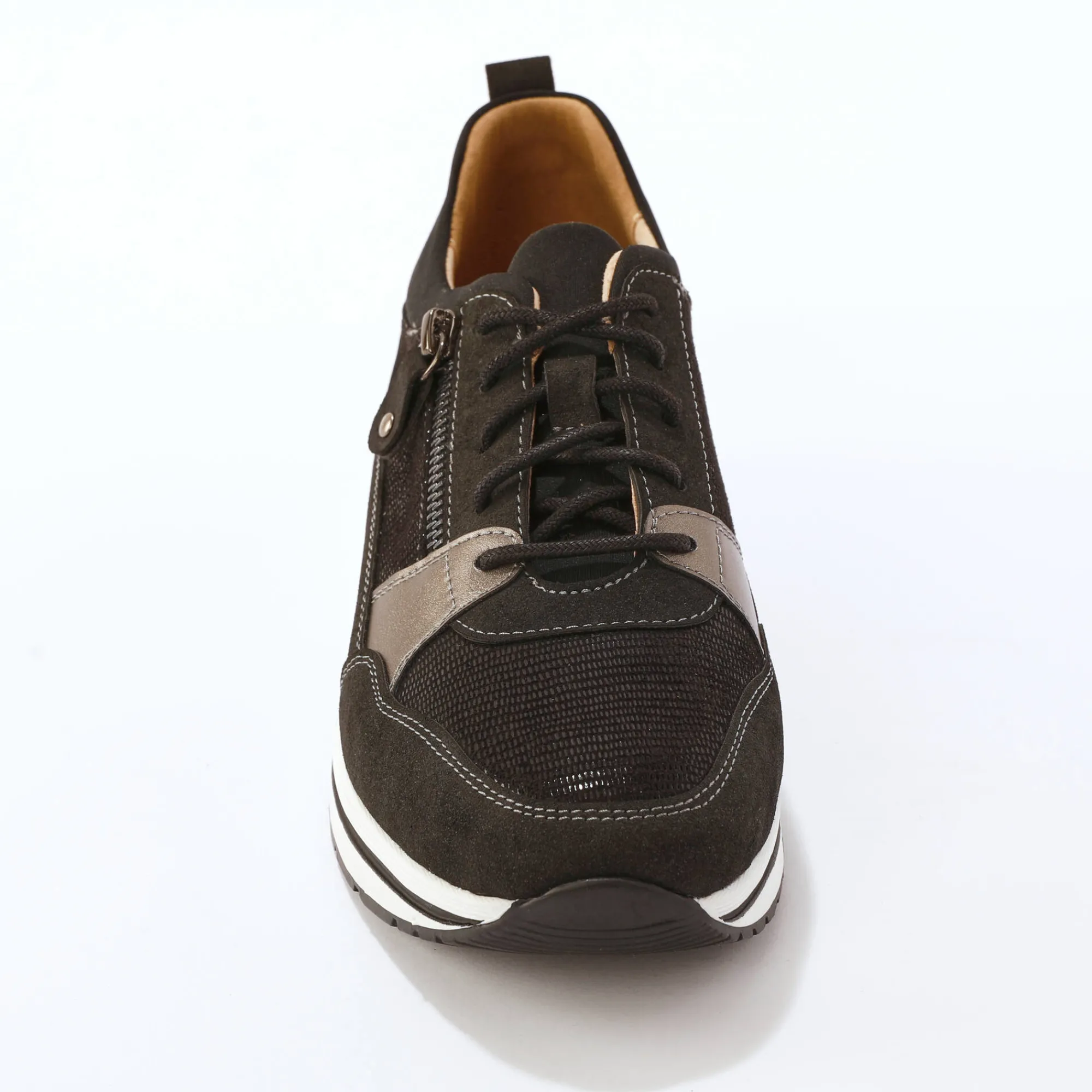 Baskets En Sneakers|Schoenen<Blancheporte Baskets compensées zippées et lacées zwart