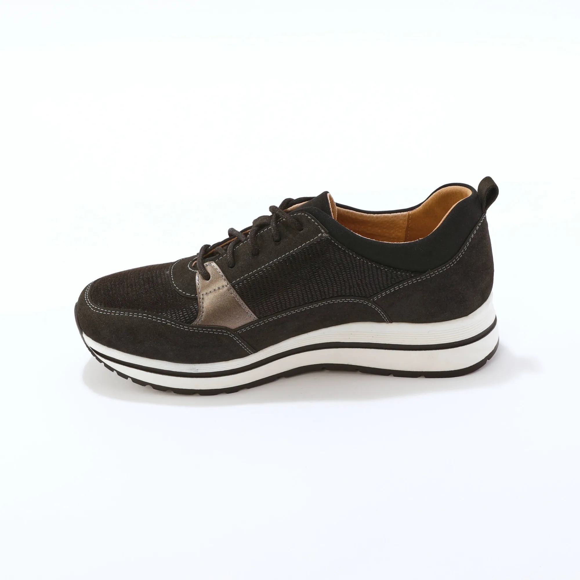Baskets En Sneakers|Schoenen<Blancheporte Baskets compensées zippées et lacées zwart