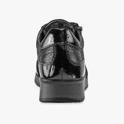 Baskets En Sneakers|Schoenen<Blancheporte Baskets met sleehak in gelakt leer met LWG-certificaat - zwart
