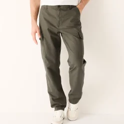 Broek<Blancheporte Battlebroek in katoen kaki