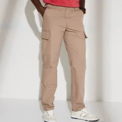 Broek<Blancheporte Battlebroek in katoen zandkleur