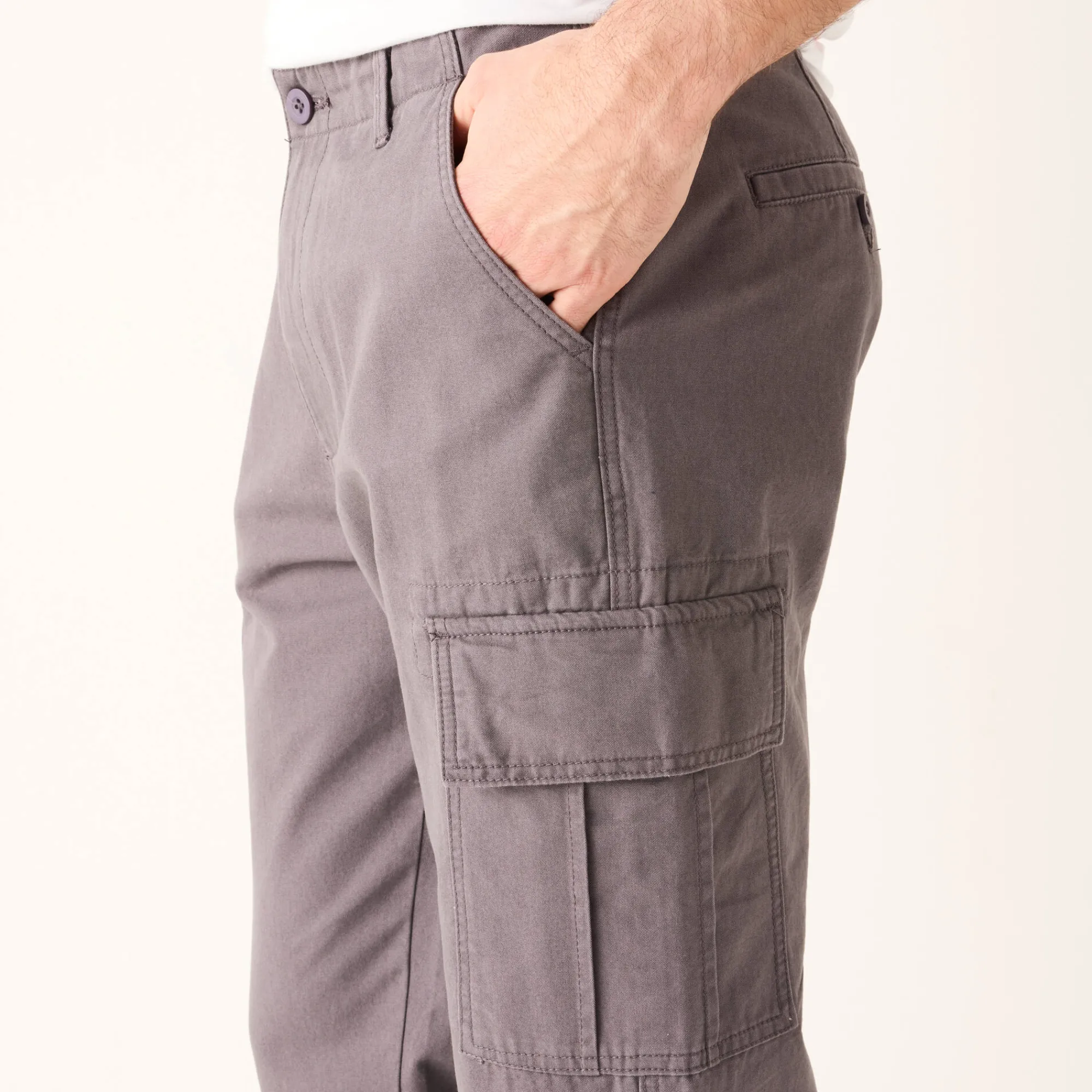 Broek<Blancheporte Battlebroek in katoen antraciet