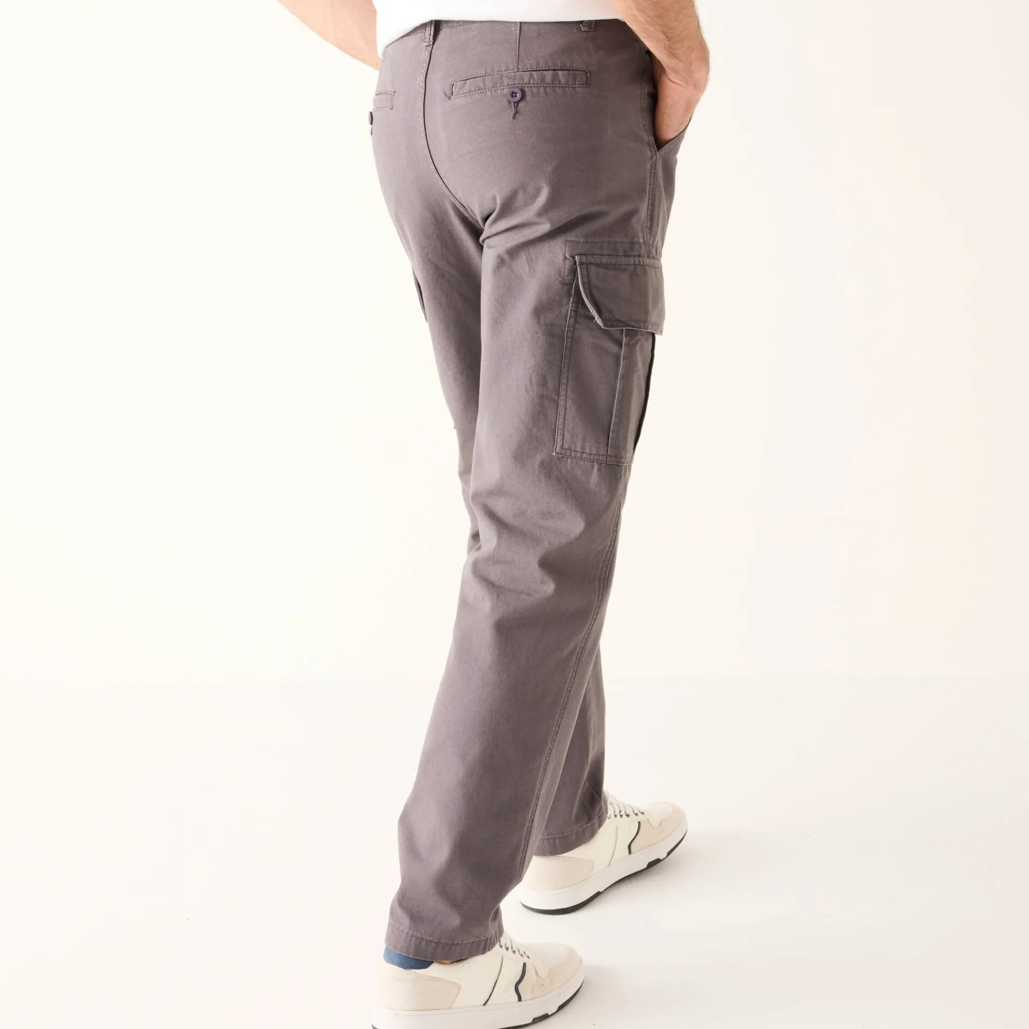 Broek<Blancheporte Battlebroek in katoen antraciet