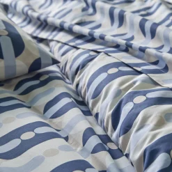 Fantasie Bedlinnen|Vlak Laken<Blancheporte Bedlinnen Adam in bedrukt katoen blauw