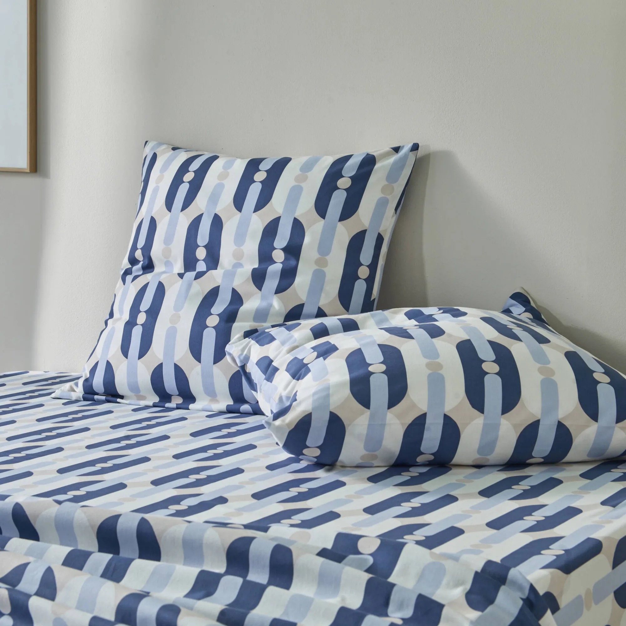 Fantasie Bedlinnen|Vlak Laken<Blancheporte Bedlinnen Adam in bedrukt katoen blauw