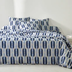 Fantasie Bedlinnen|Vlak Laken<Blancheporte Bedlinnen Adam in bedrukt katoen blauw
