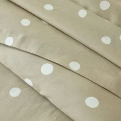 Fantasie Bedlinnen|Vlak Laken<Blancheporte Bedlinnen Alba met stippenprint - in katoen beige