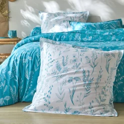 Fantasie Bedlinnen|Kussensloop<Colombine Bedlinnen Alessia in katoen met bloemenprint blauw