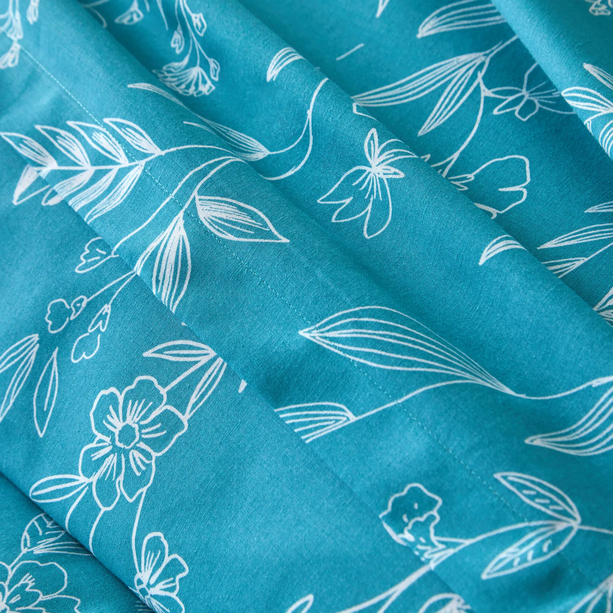 Fantasie Bedlinnen|Kussensloop<Colombine Bedlinnen Alessia in katoen met bloemenprint blauw