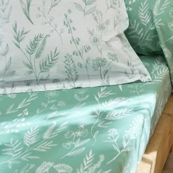 Fantasie Bedlinnen<Colombine Bedlinnen Alessia in katoen met bloemenprint groen