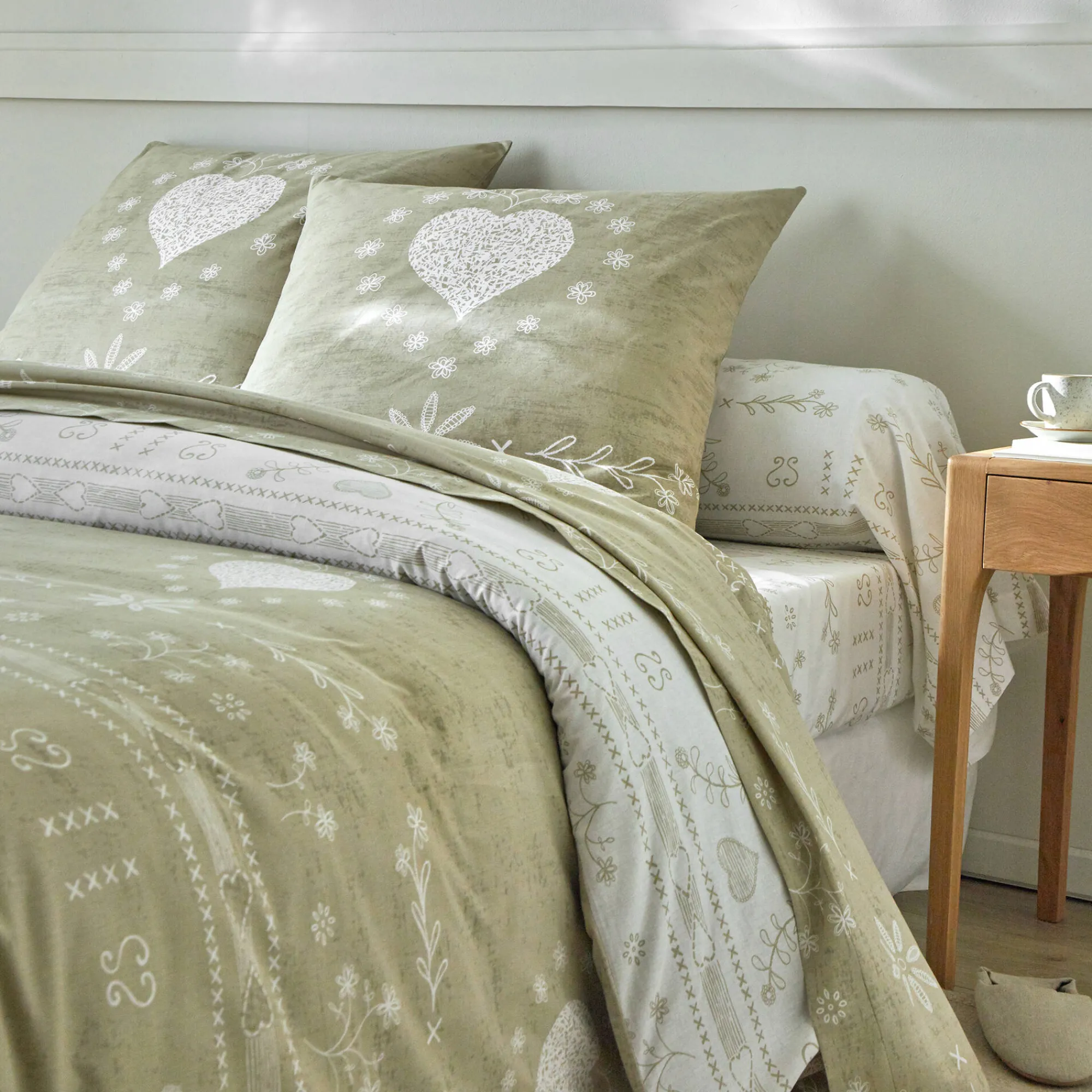 Fantasie Bedlinnen|Vlak Laken<Blancheporte Bedlinnen Anceny in katoen beige