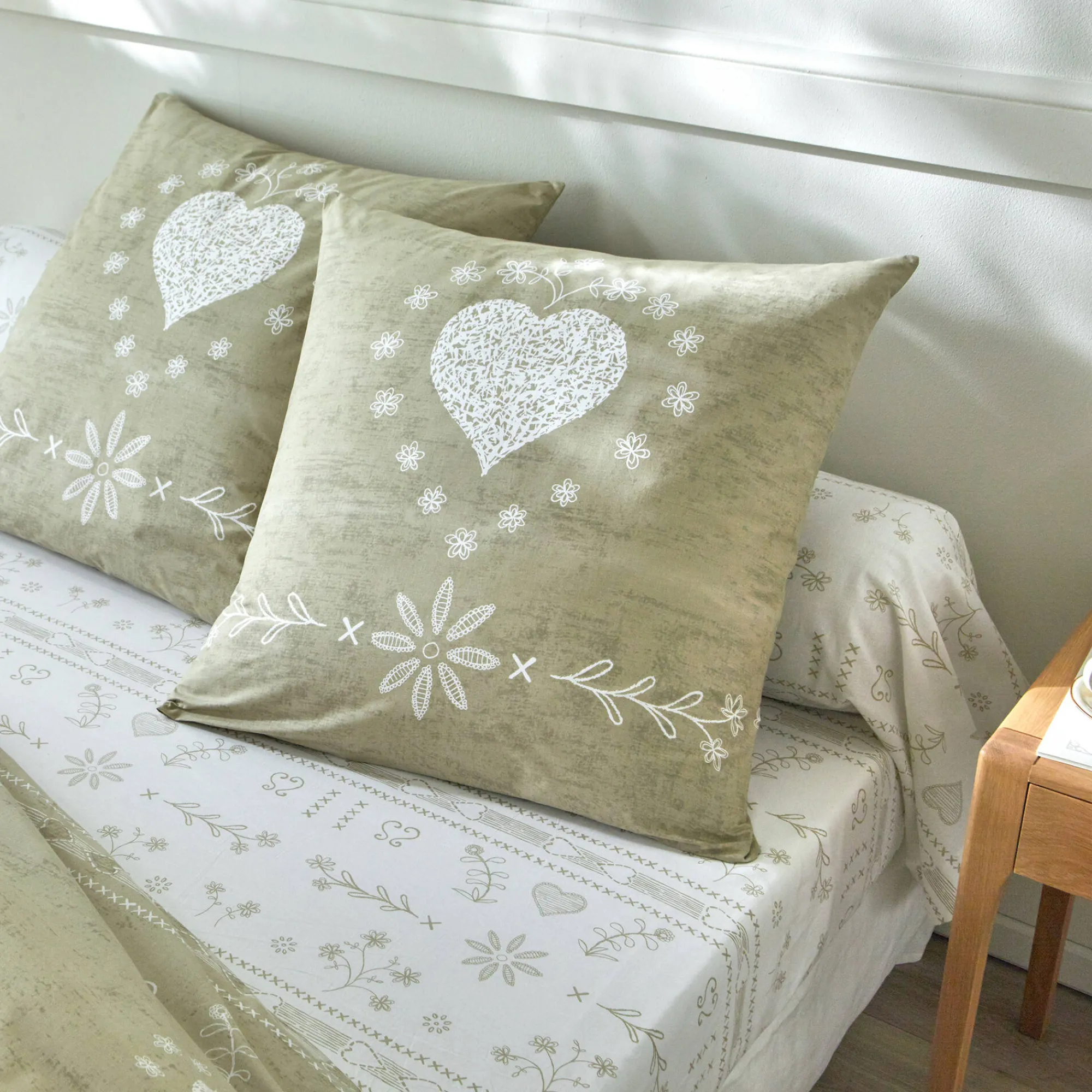 Fantasie Bedlinnen|Vlak Laken<Blancheporte Bedlinnen Anceny in katoen beige