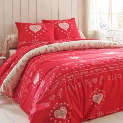 Fantasie Bedlinnen|Vlak Laken<Blancheporte Bedlinnen Anceny in katoen rood
