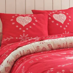 Fantasie Bedlinnen|Vlak Laken<Blancheporte Bedlinnen Anceny in katoen rood