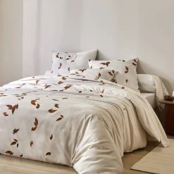 Fantasie Bedlinnen|Vlak Laken<Blancheporte Bedlinnen Automne in bedrukt flanel wit