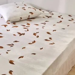 Fantasie Bedlinnen|Vlak Laken<Blancheporte Bedlinnen Automne in bedrukt flanel wit