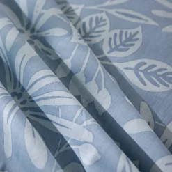 Fantasie Bedlinnen|Vlak Laken<Blancheporte Bedlinnen Céline, in katoen met bloemenprint grijsblauw