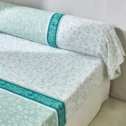 Fantasie Bedlinnen|Dekbedovertrek<Blancheporte Bedlinnen Constance met bladerenprint, in katoen amandel