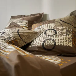 Fantasie Bedlinnen|Vlak Laken<Colombine Bedlinnen Diane in katoen chocolade