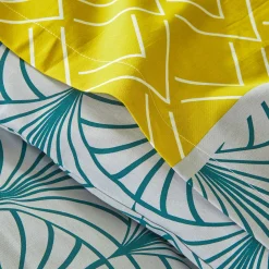 Fantasie Bedlinnen|Vlak Laken<Colombine Bedlinnen Eddy in katoen met grafische motieven groen