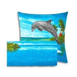 Fantasie Bedlinnen|Vlak Laken<Blancheporte Bedlinnen Flipper in polyester-katoen blauw