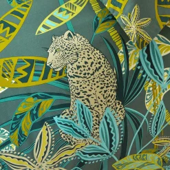 Fantasie Bedlinnen|Vlak Laken<Colombine Bedlinnen Gaia met tropische print - in katoen groen