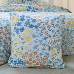 Fantasie Bedlinnen|Vlak Laken<Blancheporte Bedlinnen Garance in bedrukt katoen blauw