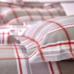 Fantasie Bedlinnen|Vlak Laken<Colombine Bedlinnen in flanel Scott, ingeweven motieven beige