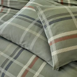 Fantasie Bedlinnen|Vlak Laken<Blancheporte Bedlinnen Karl met ruitprint, in flanel groen