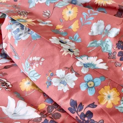 Fantasie Bedlinnen|Vlak Laken<Blancheporte Bedlinnen Kelly in katoen met bloemenprint rozenhout
