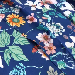 Fantasie Bedlinnen|Vlak Laken<Blancheporte Bedlinnen Kelly in katoen met bloemenprint marine