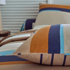 Fantasie Bedlinnen|Vlak Laken<Blancheporte Bedlinnen Liam met geometrische print - in katoen beige