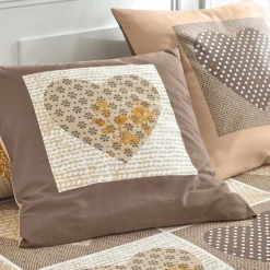 Fantasie Bedlinnen|Vlak Laken<Blancheporte Bedlinnen Lovely in katoen met hartjesprint beige / karamel