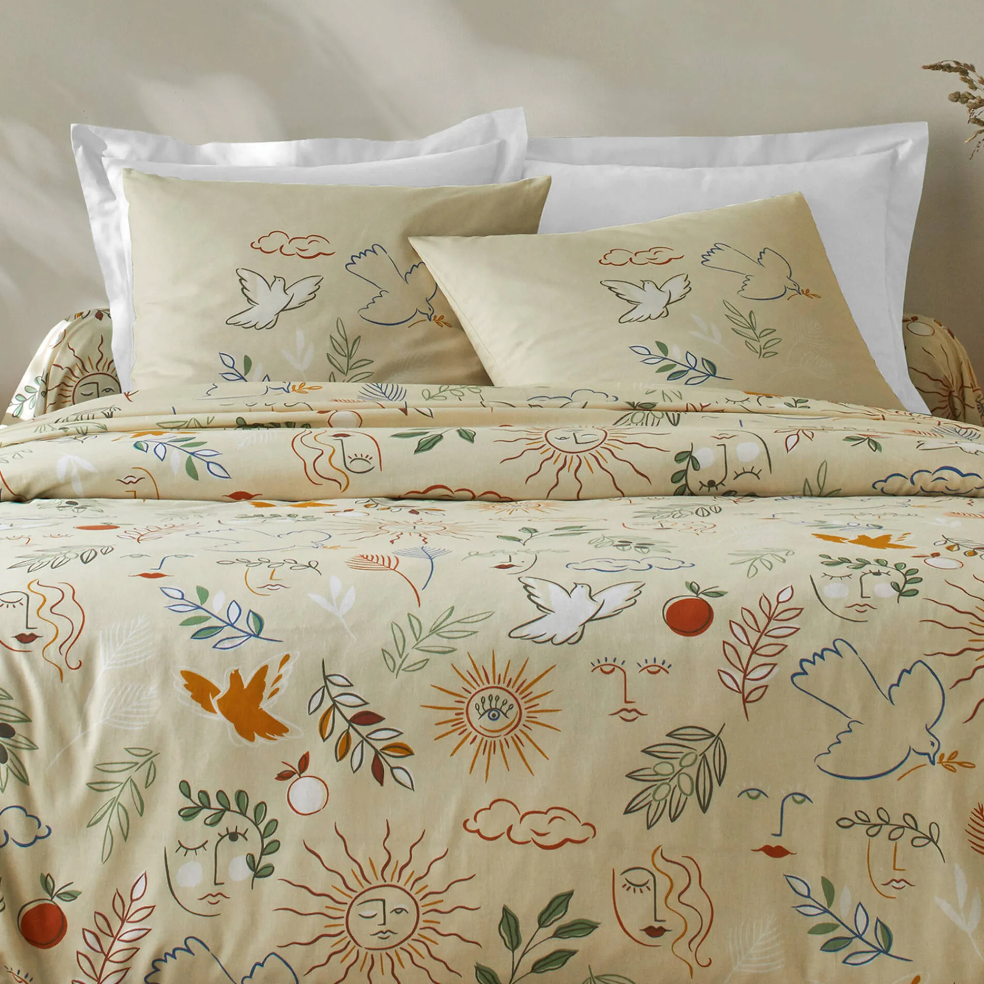 Fantasie Bedlinnen<Blancheporte Bedlinnen Madère met Provençaalse print - in katoen zandkleur
