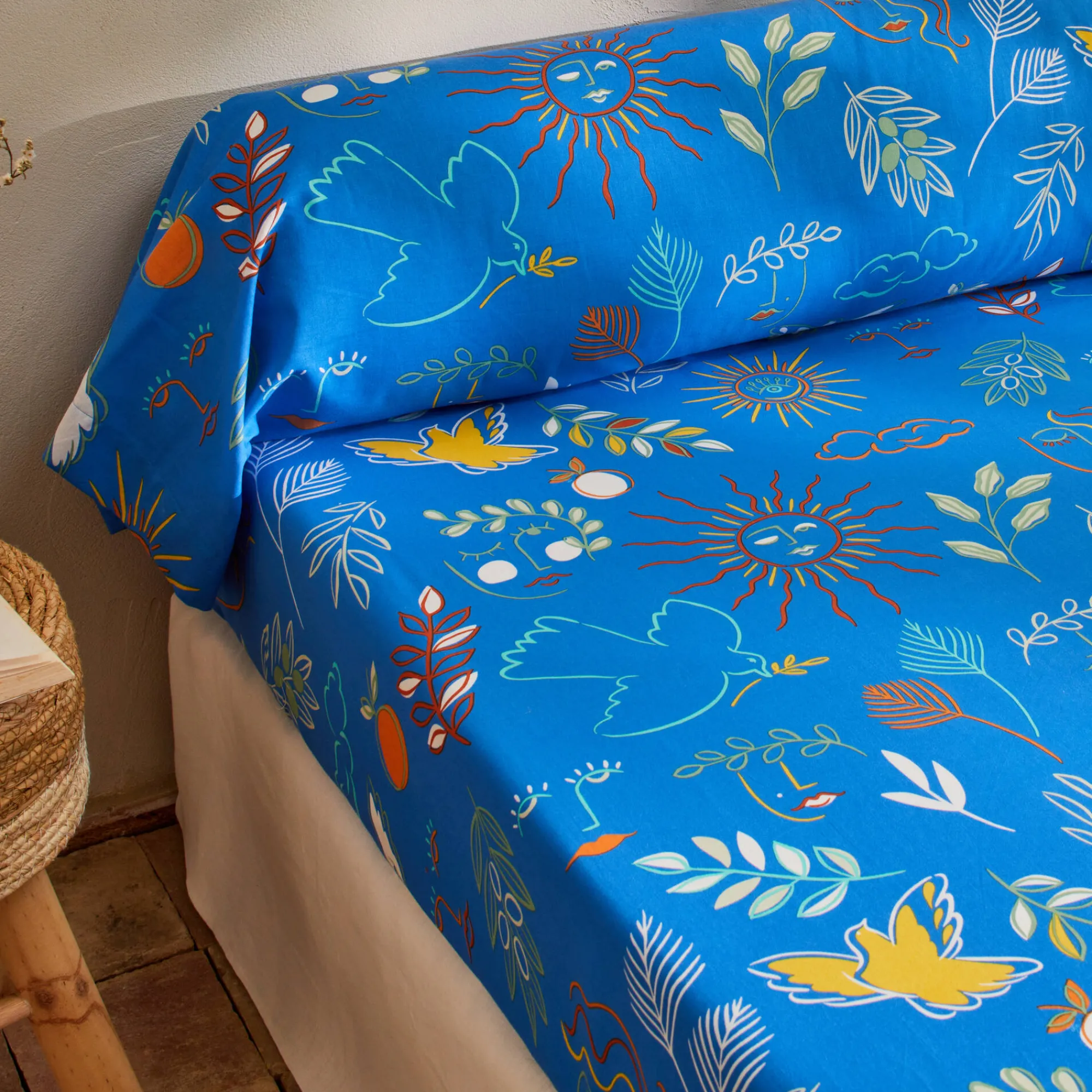 Fantasie Bedlinnen<Blancheporte Bedlinnen Madère met Provençaalse print - in katoen blauw