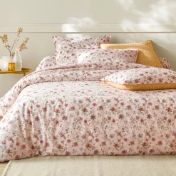 Fantasie Bedlinnen|Vlak Laken<Blancheporte Bedlinnen Margaux in katoen met bloemenprint ecru