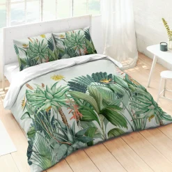 Fantasie Bedlinnen|Kussensloop<Blancheporte Bedlinnen met tropische print - katoen wit
