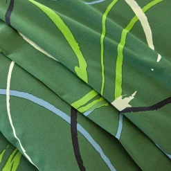 Fantasie Bedlinnen|Vlak Laken<Blancheporte Bedlinnen Noémie in polykatoen met cirkelprint groen