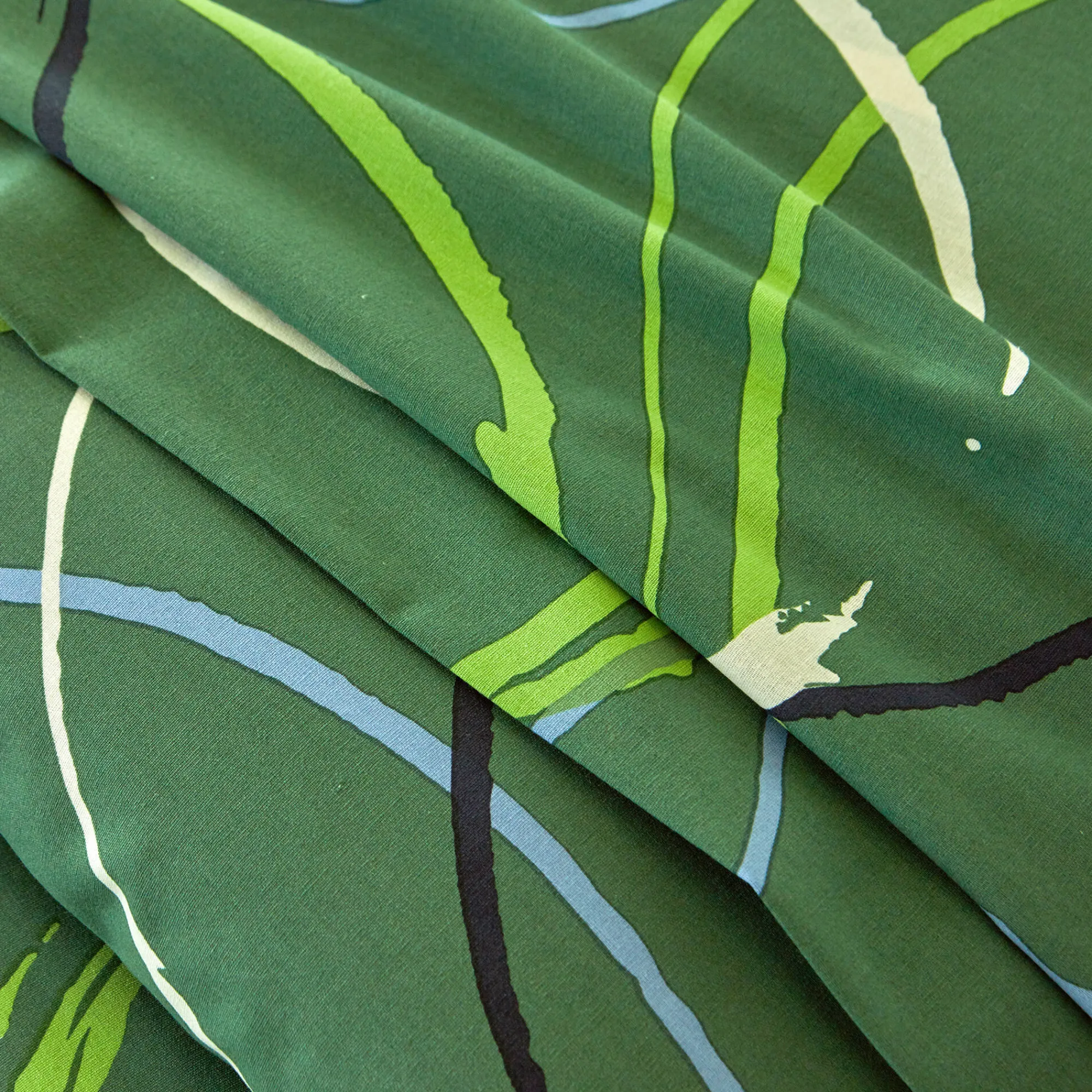 Fantasie Bedlinnen|Vlak Laken<Blancheporte Bedlinnen Noémie in polykatoen met cirkelprint groen
