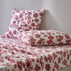 Fantasie Bedlinnen|Kussensloop<Blancheporte Bedlinnen Petunia in bedrukt flanel rozenhout