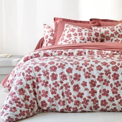Fantasie Bedlinnen|Kussensloop<Blancheporte Bedlinnen Petunia in bedrukt flanel rozenhout