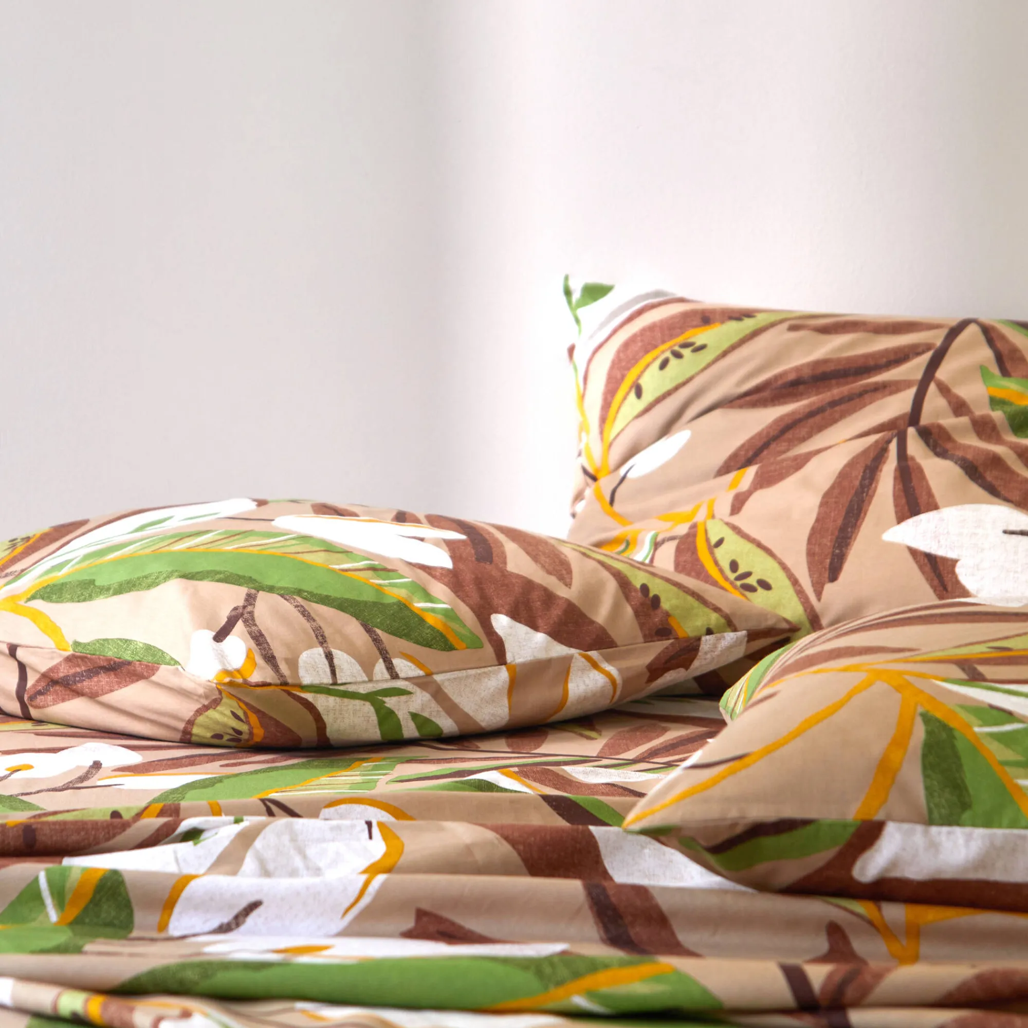 Fantasie Bedlinnen|Vlak Laken<Blancheporte Bedlinnen Roxane in bedrukt katoen beige