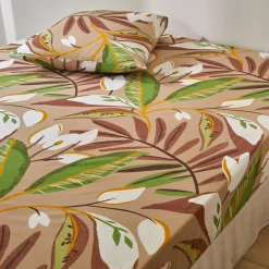 Fantasie Bedlinnen|Vlak Laken<Blancheporte Bedlinnen Roxane in bedrukt katoen beige