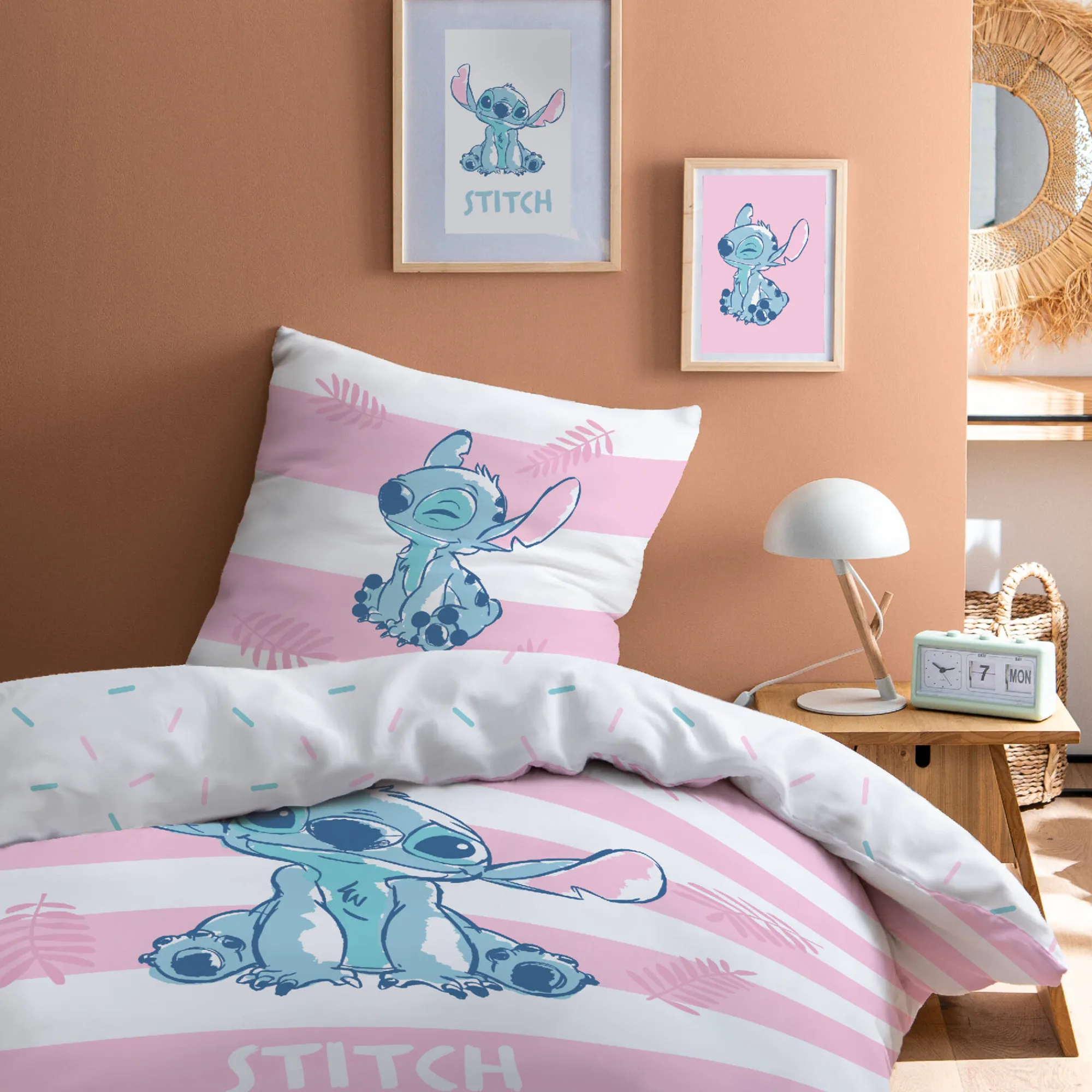 Bedlinnenset Kids|Bedlinnenset Kids<Lilo et Stitch Bedlinnen Stitch® - katoen blauw / roze