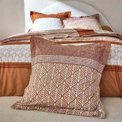 Fantasie Bedlinnen|Vlak Laken<Colombine Bedlinnen Tommy in katoen met geometrische print karamel